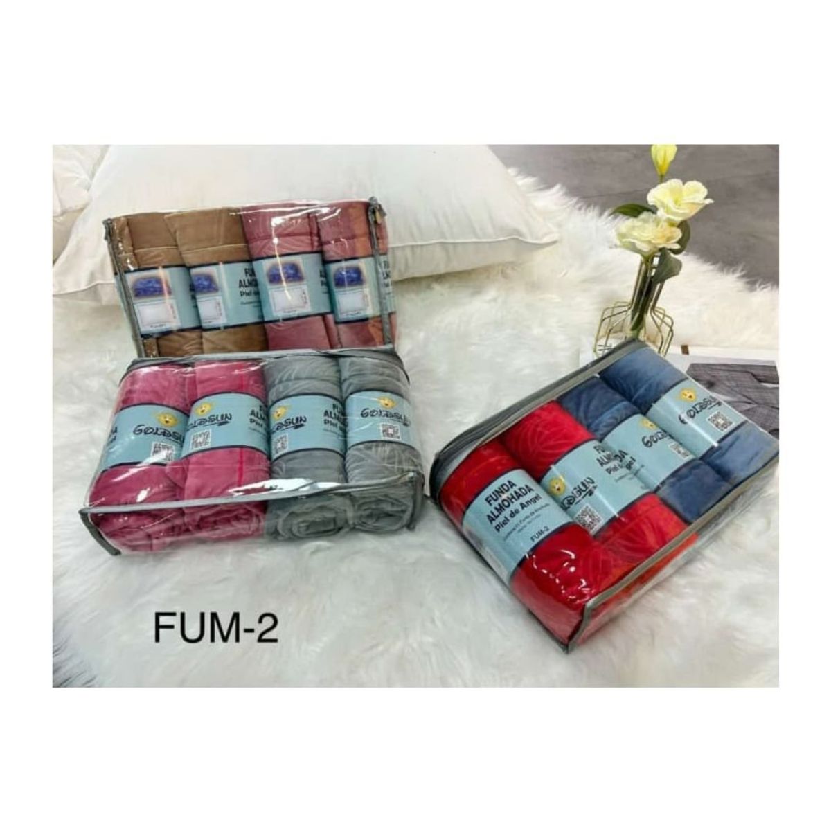 GOLDSUN - PACK DE FUNDAS DE ALMOHADA PIEL DE ÁNGEL