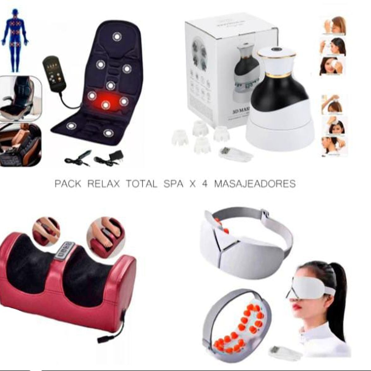 GENERICO - PACK 4 MASAJEADORES SPA TOTAL EN CAS