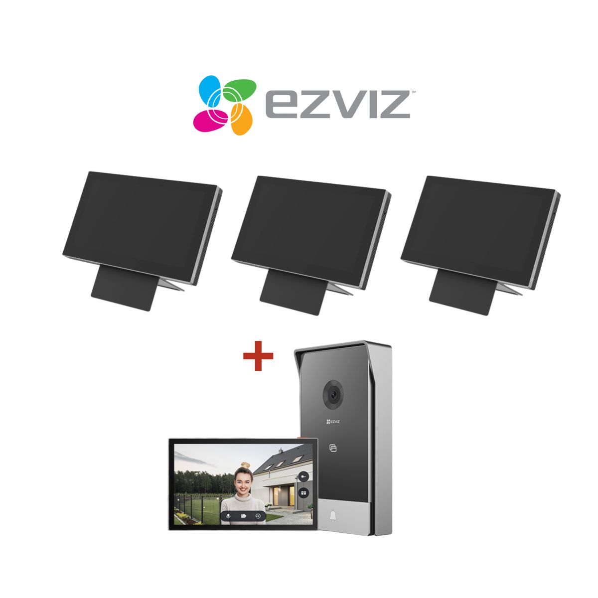 EZVIZ - Videoportero doméstico HP72K + 3 Unid Monitor Táctil SD7  - Ezviz