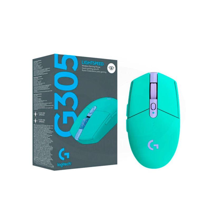 LOGITECH - MOUSE LOGITECH G305 LIGTHSPEED WIRELESS MENTA P/N: 910-006376