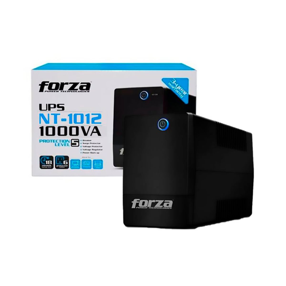 FORZA - UPS NT-1012U FORZA 6 SALIDAS NEMA 5-15R 1000VA/500W