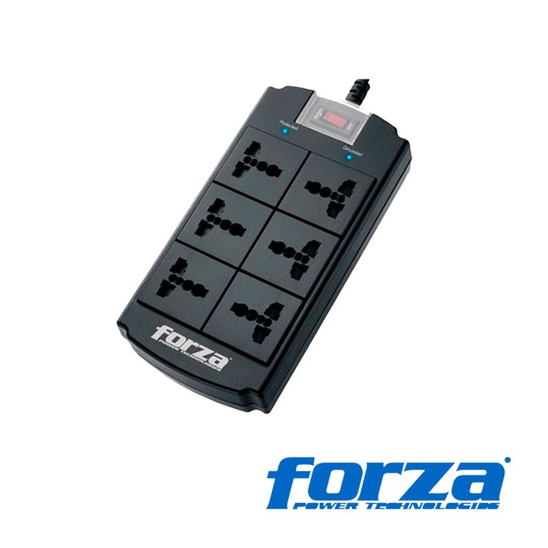 FORZA - SUPRESOR DE PICO FORZA FSP-06MN 6 TOMAS 1250J/1800W