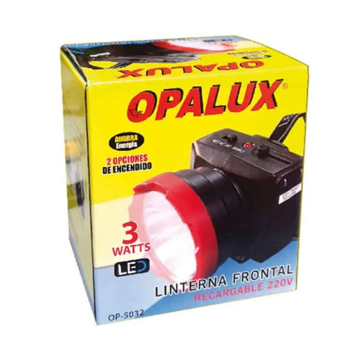 OPALUX - Linterna Frontal Recargable 3W OP-5032 OPALUX