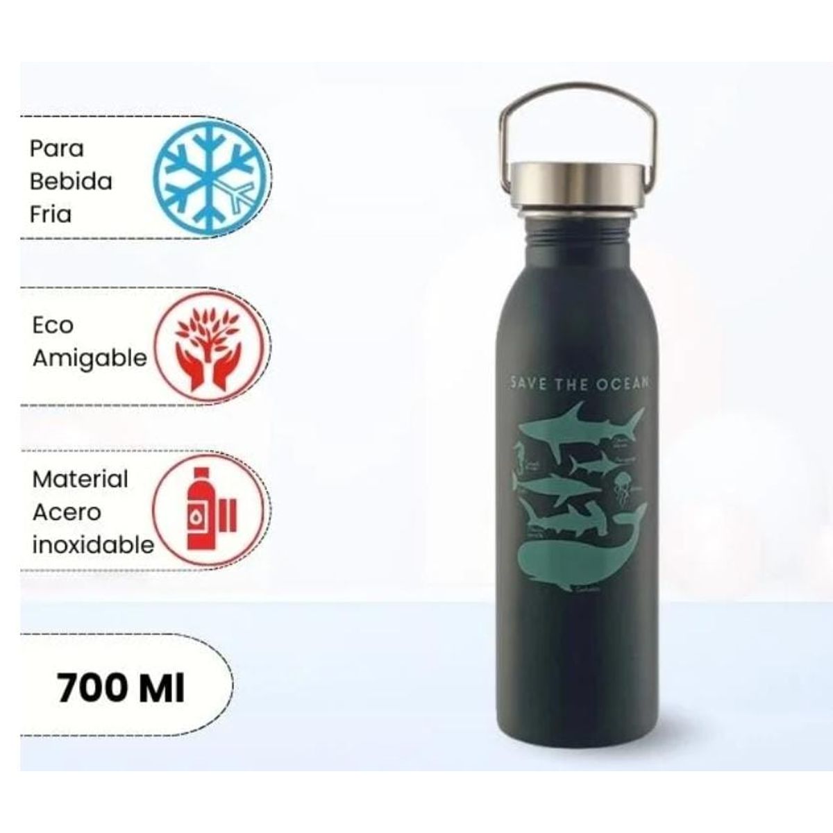 THERMOS - Botella De Acero 700mL Océano Negro