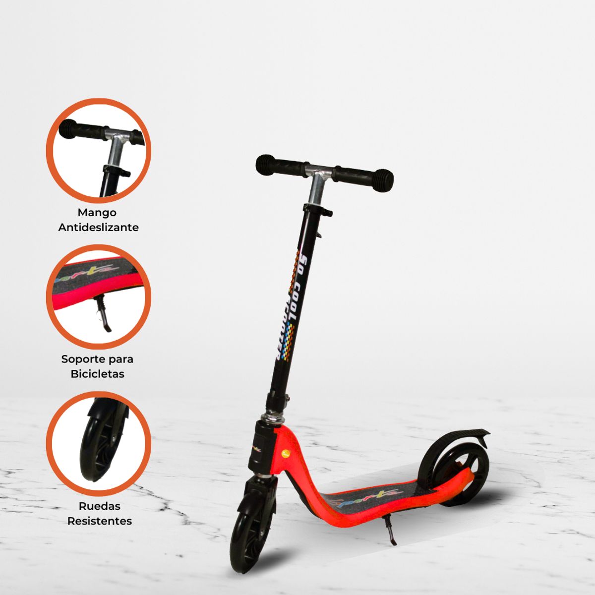 CUZKA - Scooter Lineal para Niños «PIAGIO» Orange