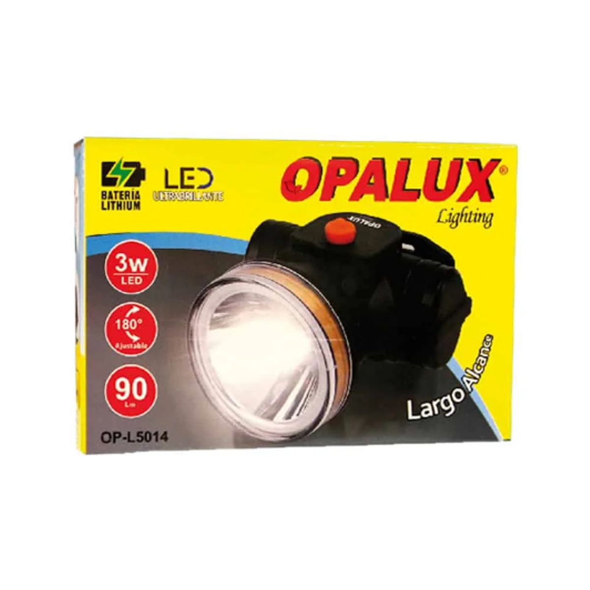 OPALUX - Linterna Frontal Recargable 3W OP-L5014 OPALUX