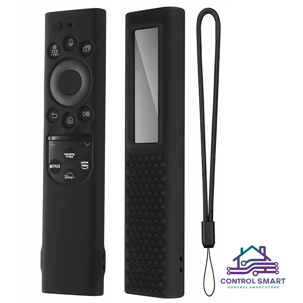 GENERICO - Funda Protector Para  Control Samsung Qled Solar 2022 – Negro