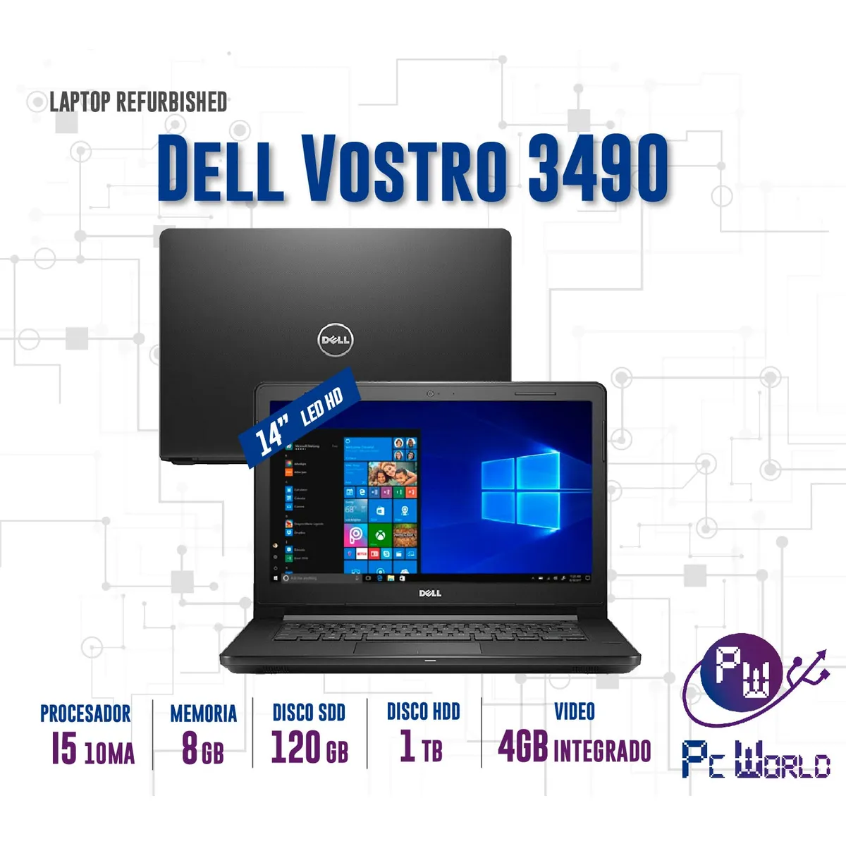 DELL - Laptop Reacondicionada Dell Vostro 3490 i5