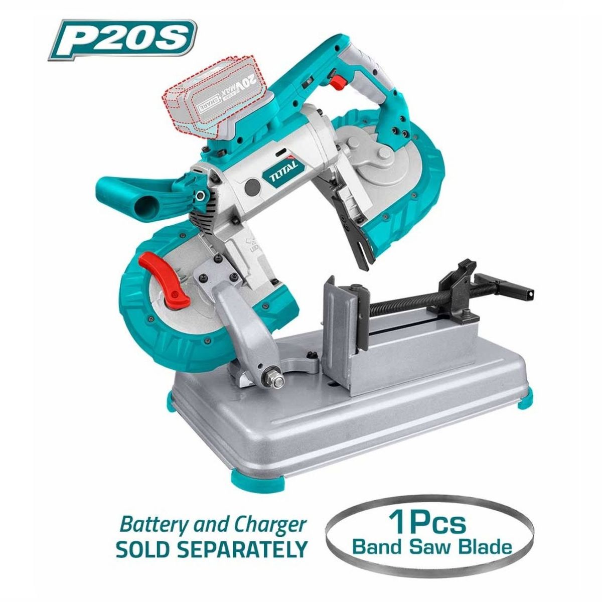 TOTAL TOOLS - SIERRA DE BANDA INALAMBRICA 20V TOTAL-TBSLI20127