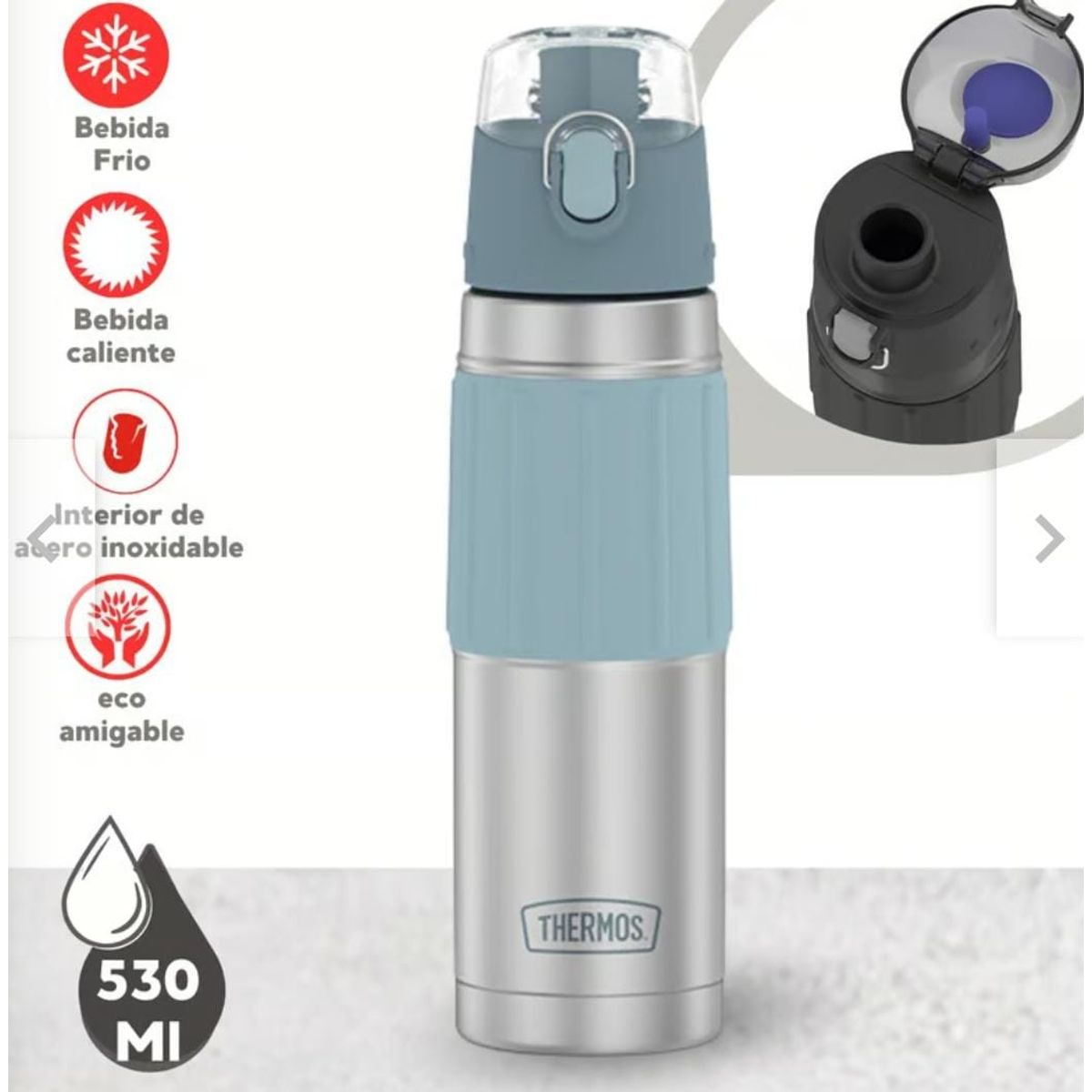 THERMOS - THERMO TOMATODO DE ACERO 530ML GRIS