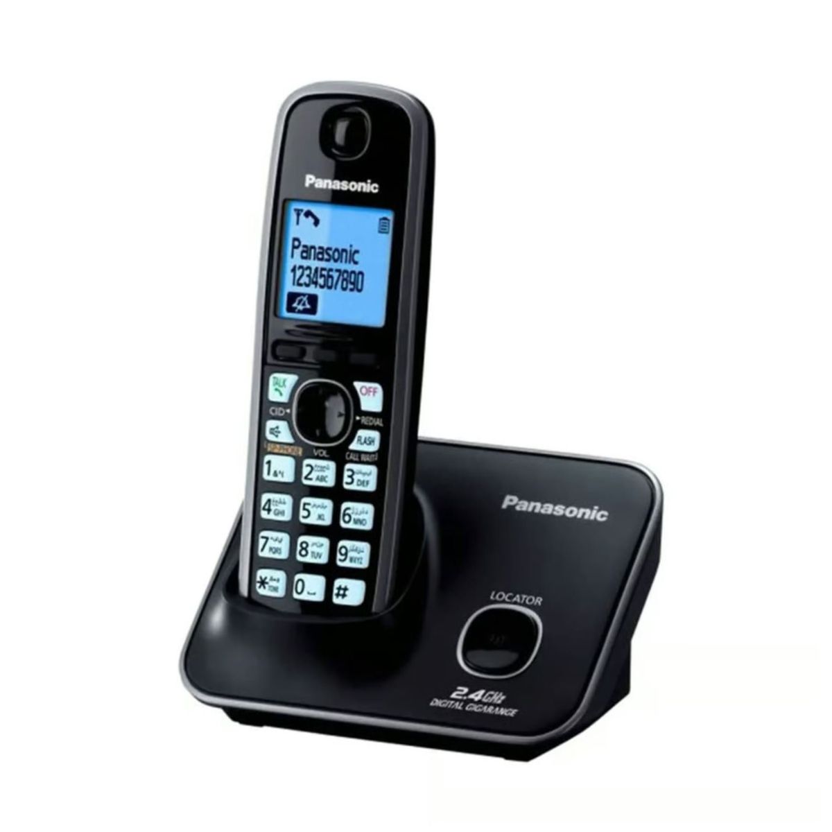 PANASONIC - Teléfono Fijo Panasonic Inalámbrico Negro KX-TG3711LCB
