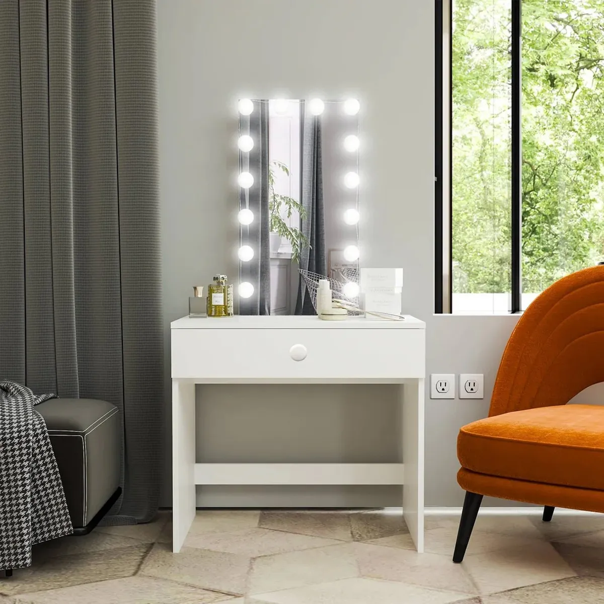 VENTITAS HOME - Tocador + Espejo Clarice Ventitas Home Color Blanco