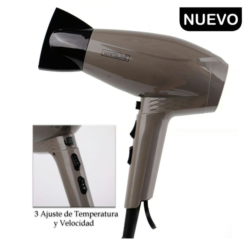WHITELINE - Secadora de Cabello Whiteline Beige 2100W