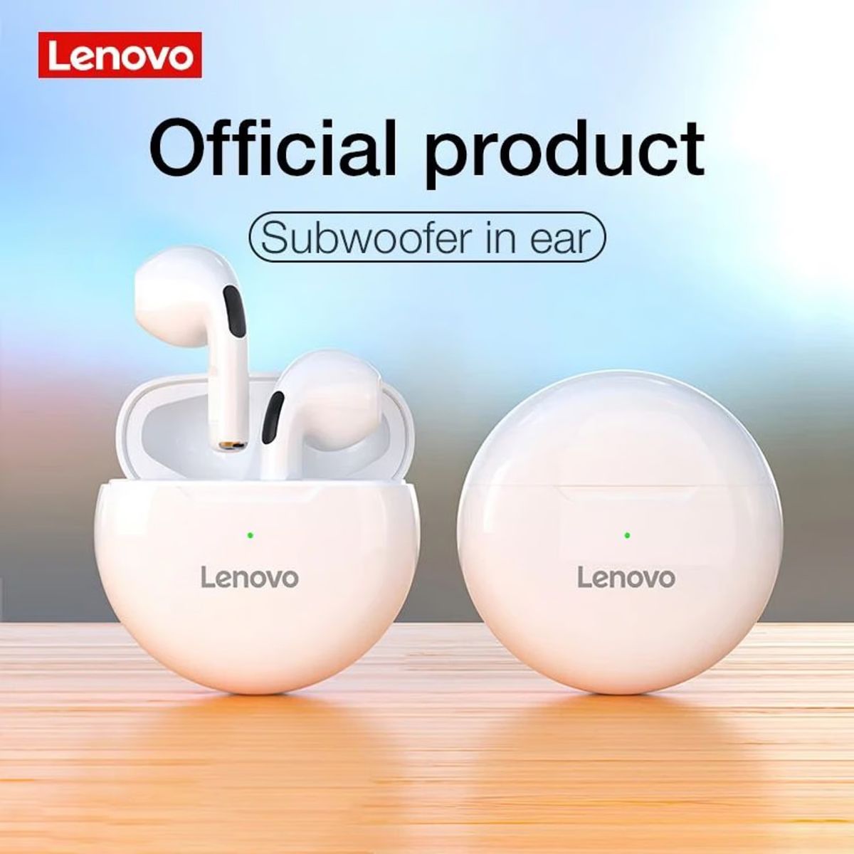 LENOVO - Audifonos Lenovo HT38 Auriculares Tactil Bluetooth Blanco