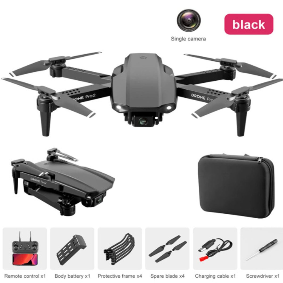 GENERICO - Mini Dron Profesional E99 Pro Camara HD