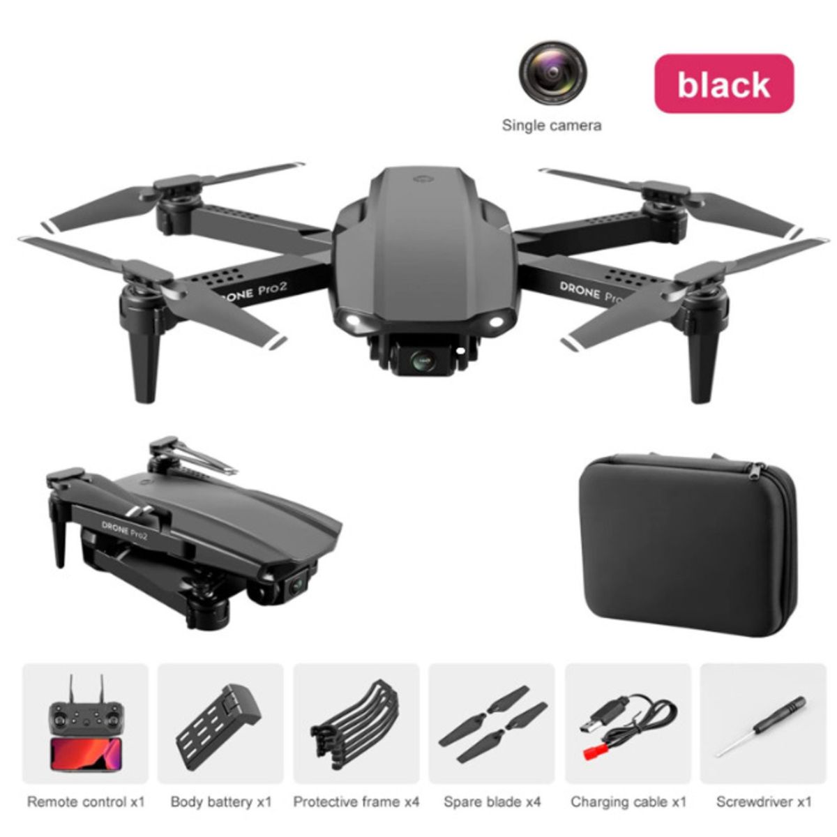 GENERICO - Mini Dron Profesional E99 Pro Camara HD