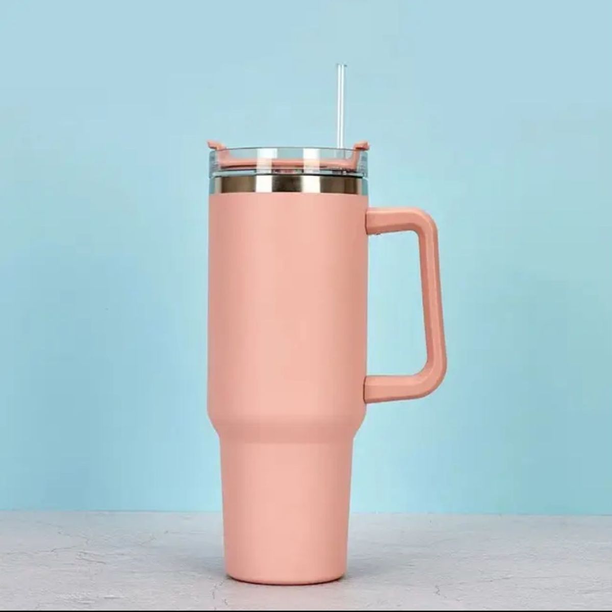 GENERICO - TERMO INOXIDABLE DE ACERO DE 40oz Color Rosa Pastel