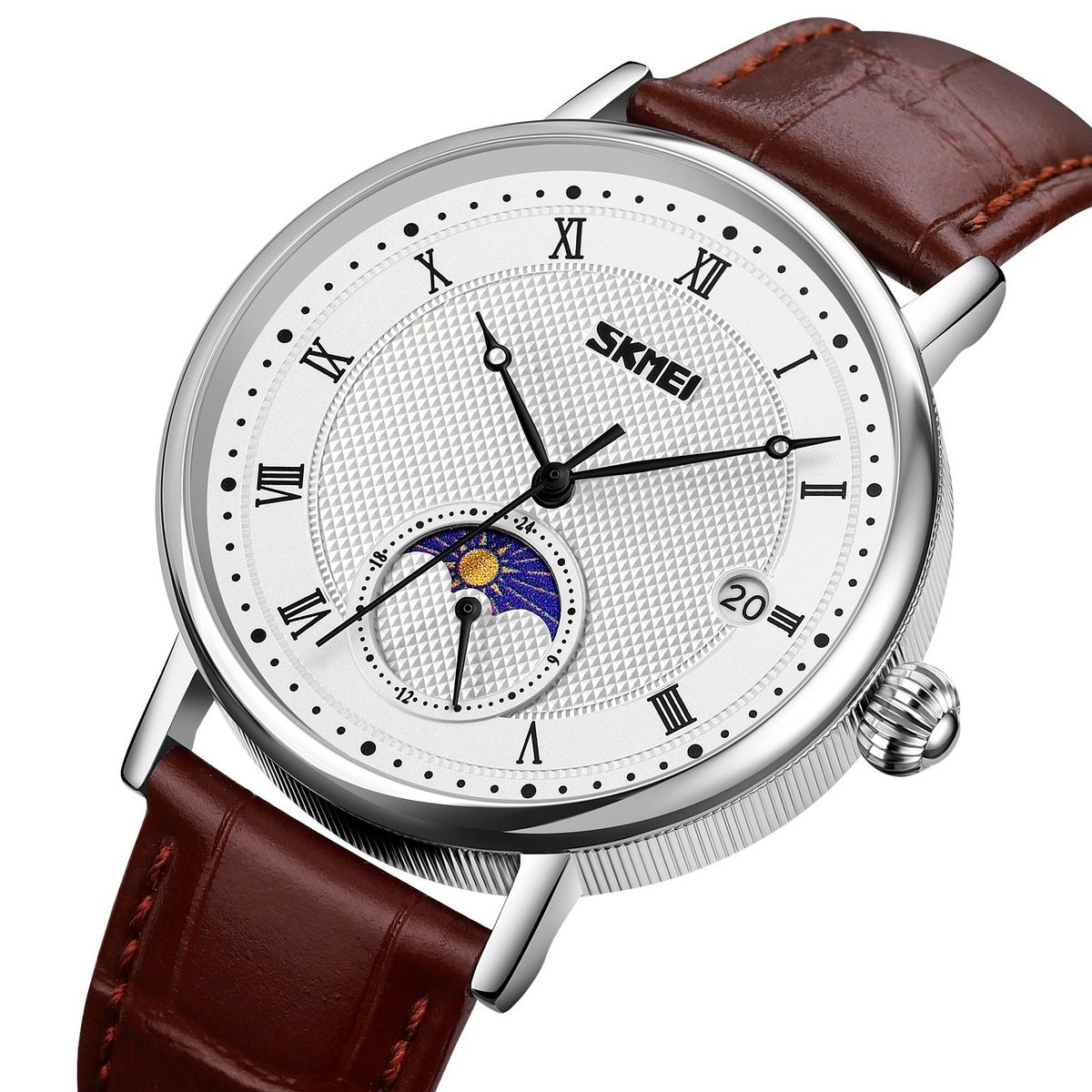 SKMEI - Reloj Skmei 9308 Correa Cuero Marron