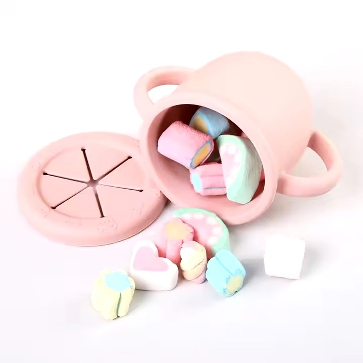 GENERICO - Taza De Entrenamiento Infantil Snacks Silicona ROSA Bebé