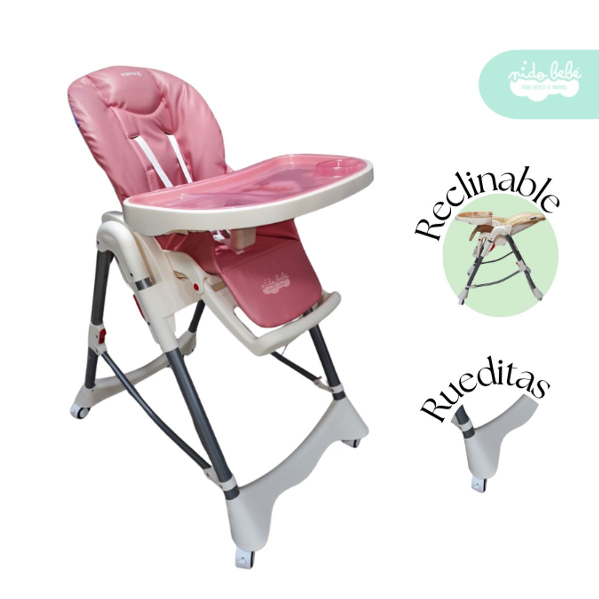 GENERICO - Silla De Comer de bebé Sisy color Rosado