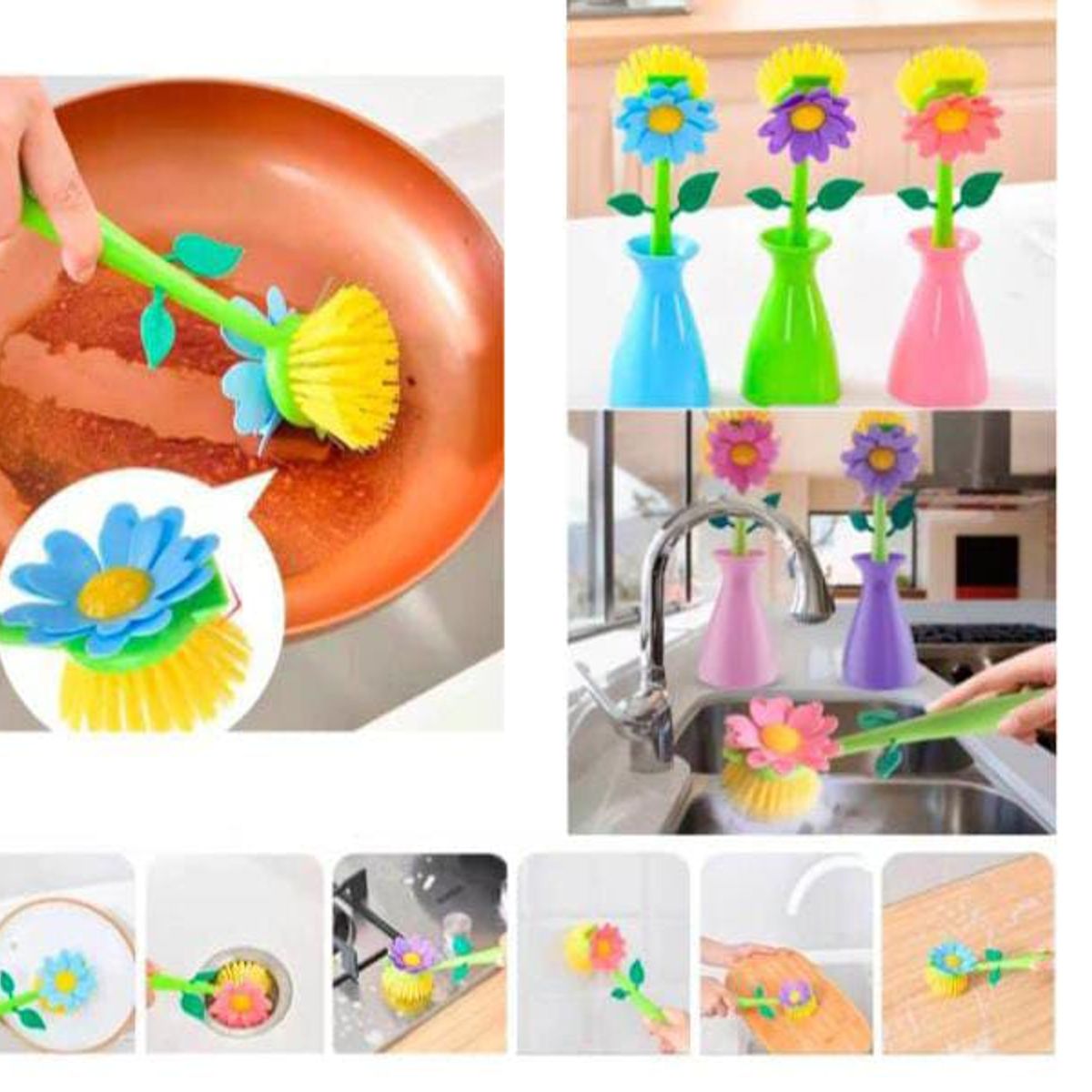 GENERICO - Pack 2 cepillos decorativos y limpieza ollas