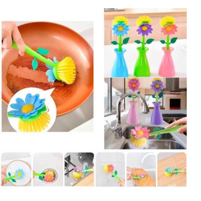 GENERICO - Pack 2 cepillos decorativos y limpieza ollas