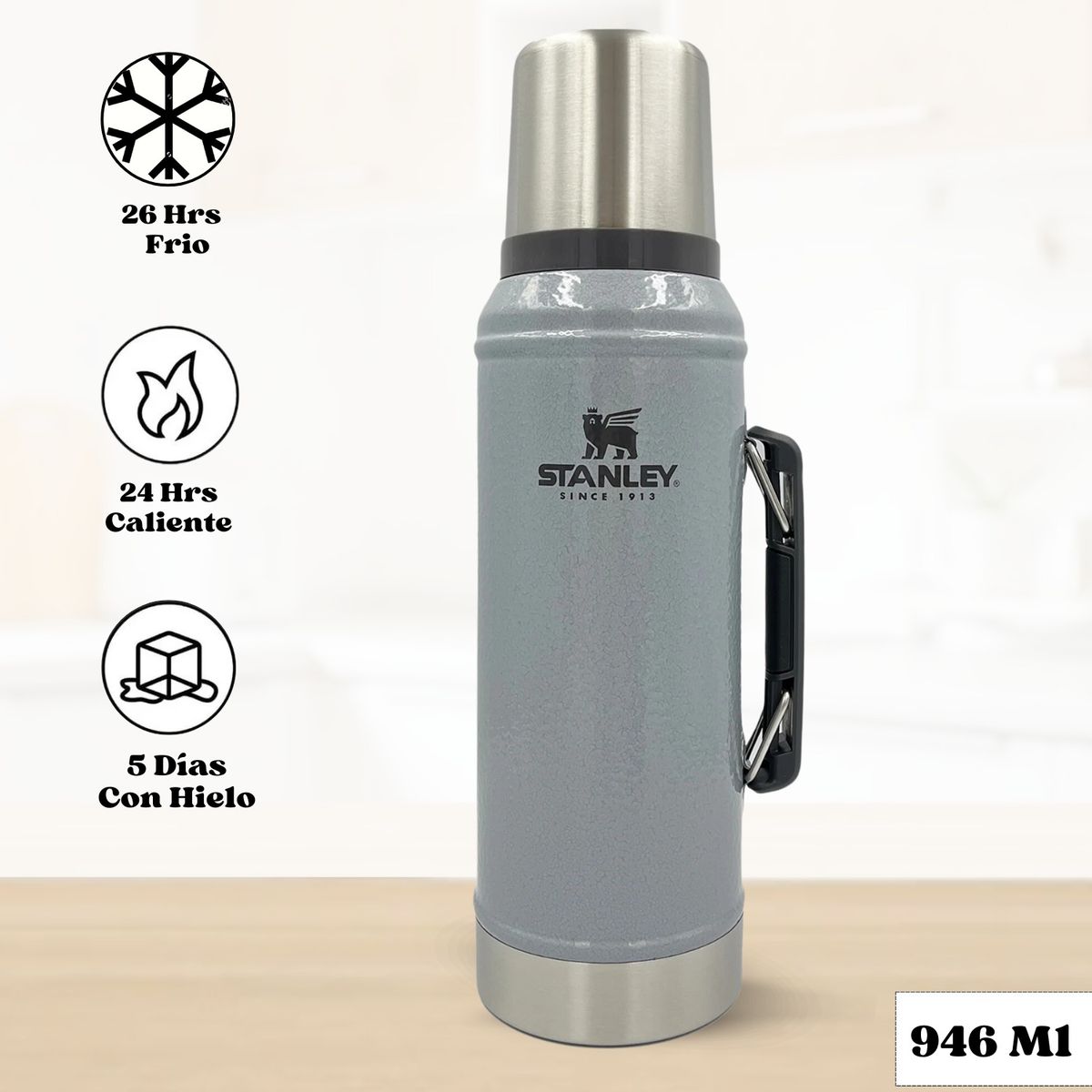 STANLEY - Termo de Bebida Stanley Classic Silver 946 Ml