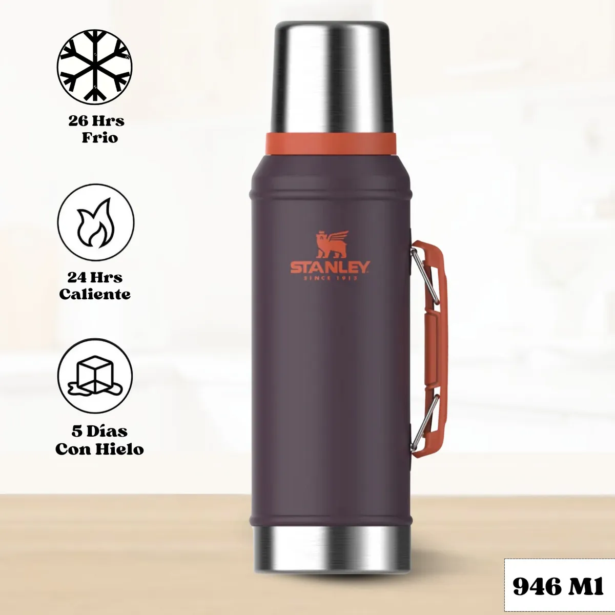 STANLEY - Termo de Bebida Stanley Classic Plum 946 Ml