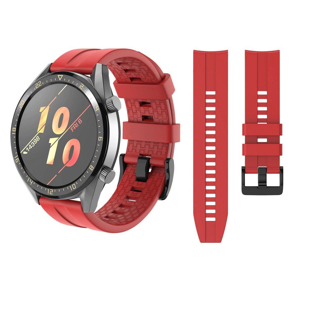 GENERICO - Correa Silicona Sport 2 para XIAOMI WATCH S3 - Rojo