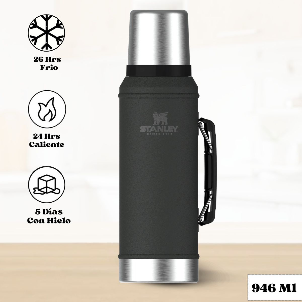 STANLEY - Termo de Bebida Stanley Classic Negro 946 Ml