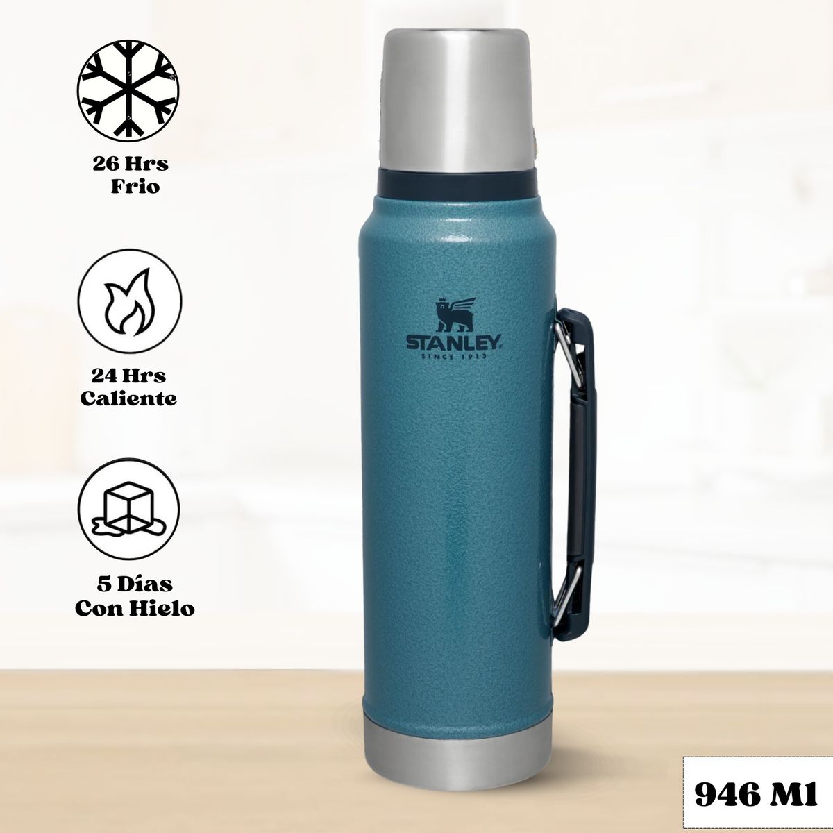 STANLEY - Termo de Bebida Stanley Classic Azul Lake 946 Ml