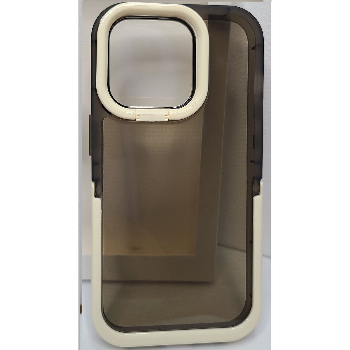 GENERICO - Case Negro Trasnparente para Iphone 12  con Parante