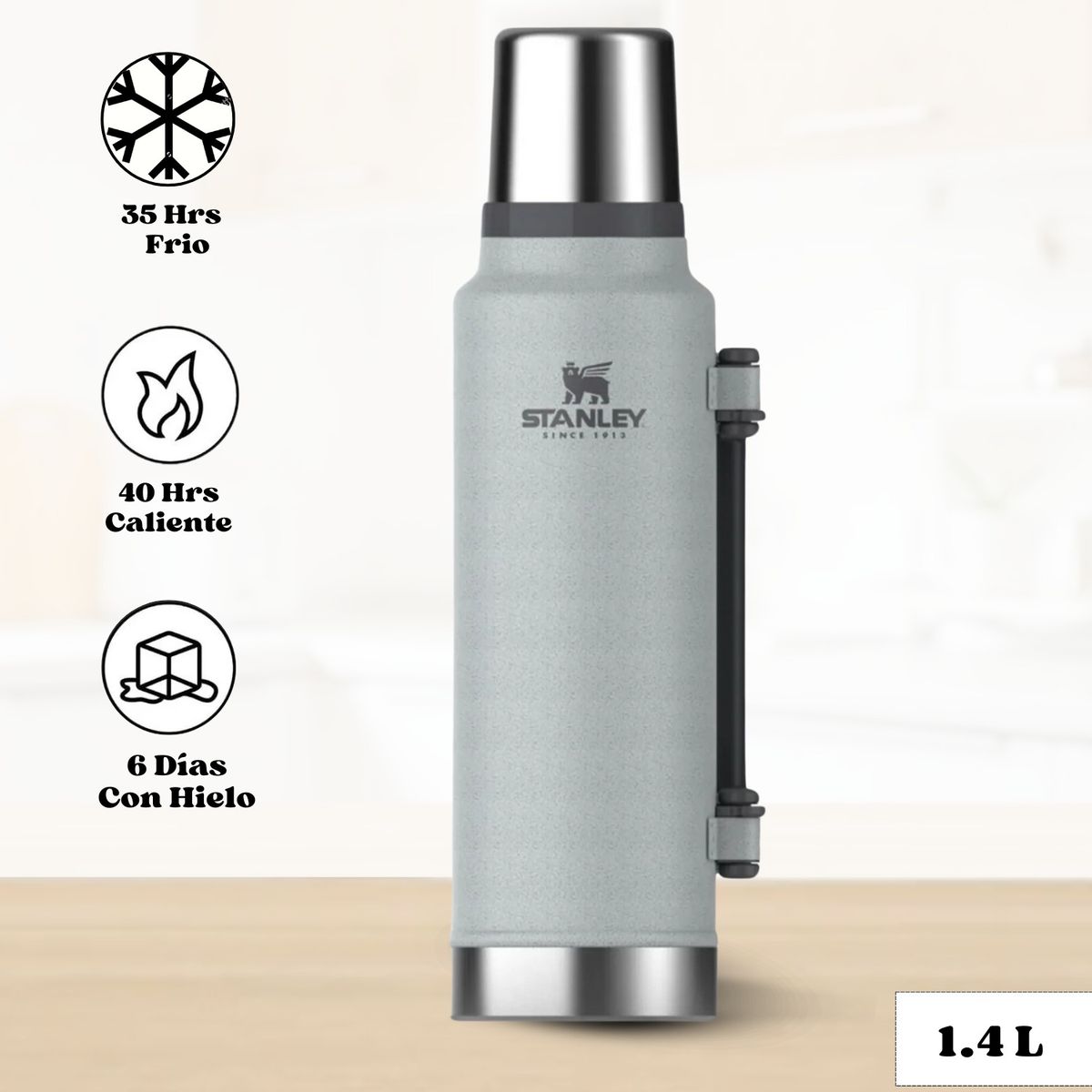 STANLEY - Termo de Bebida Stanley Classic Silver 1.4 L