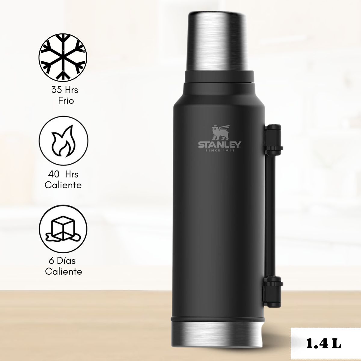 STANLEY - Termo de Bebida Stanley Classic Negro 1.4 L