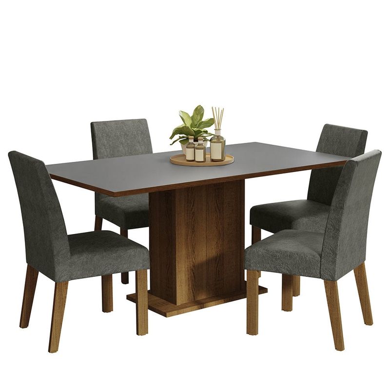 MADESA - Juego de Comedor Keila con 4 Sillas