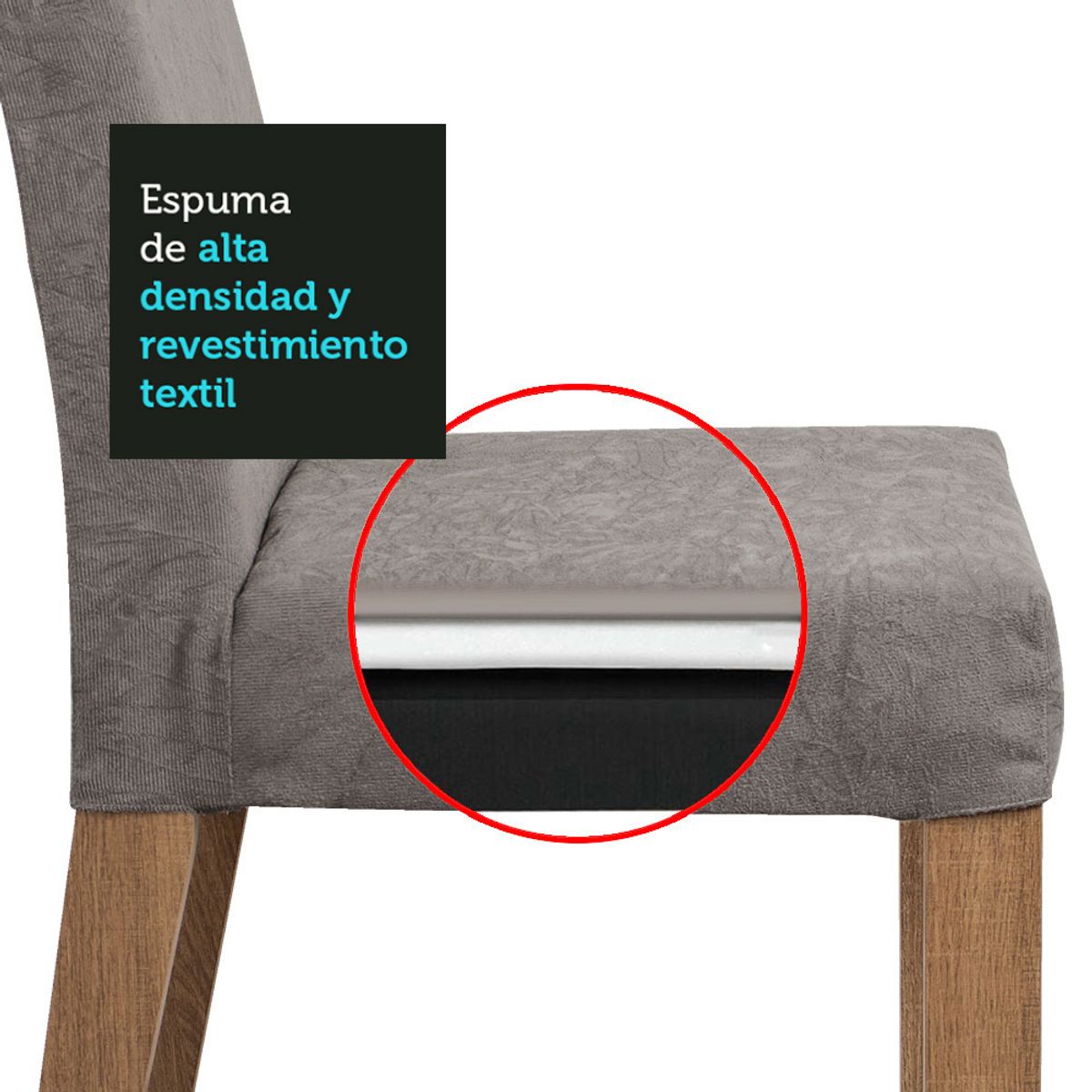 MADESA - Juego de Comedor Karina con 4 Sillas