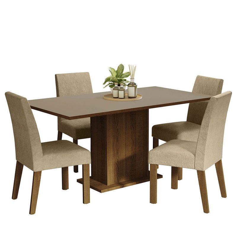 MADESA - Juego de Comedor Keila con 4 Sillas
