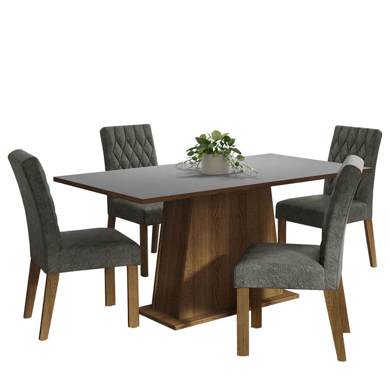 MADESA - Juego de Comedor Ashley con 4 Sillas