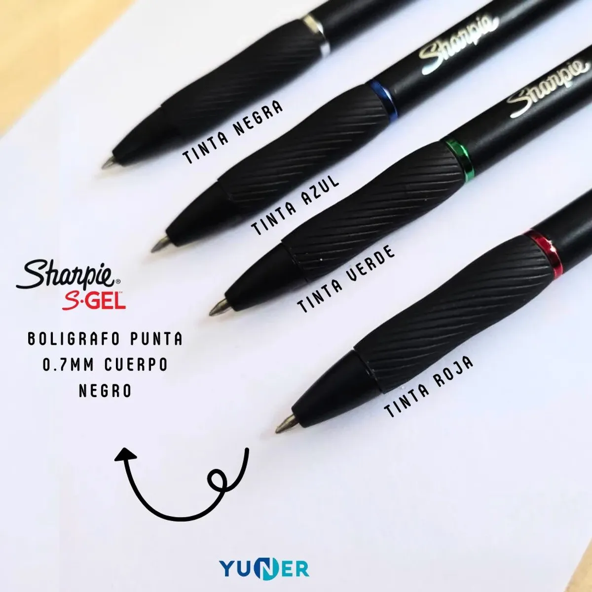 SHARPIE - Bolígrafos Sharpie Sgel Blister x4 surtidos