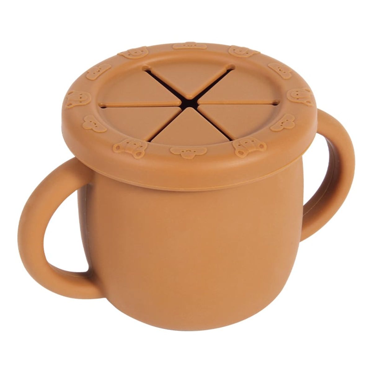 GENERICO - Taza De Entrenamiento Infantil Snacks Silicona Marron Bebé