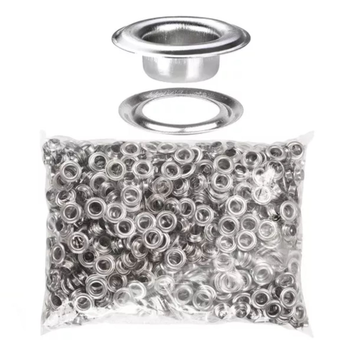 GENERICO - Ojalillo Ojal Metal 1000pz+ 1000 Contra 12mm Nr 28 Para Lona