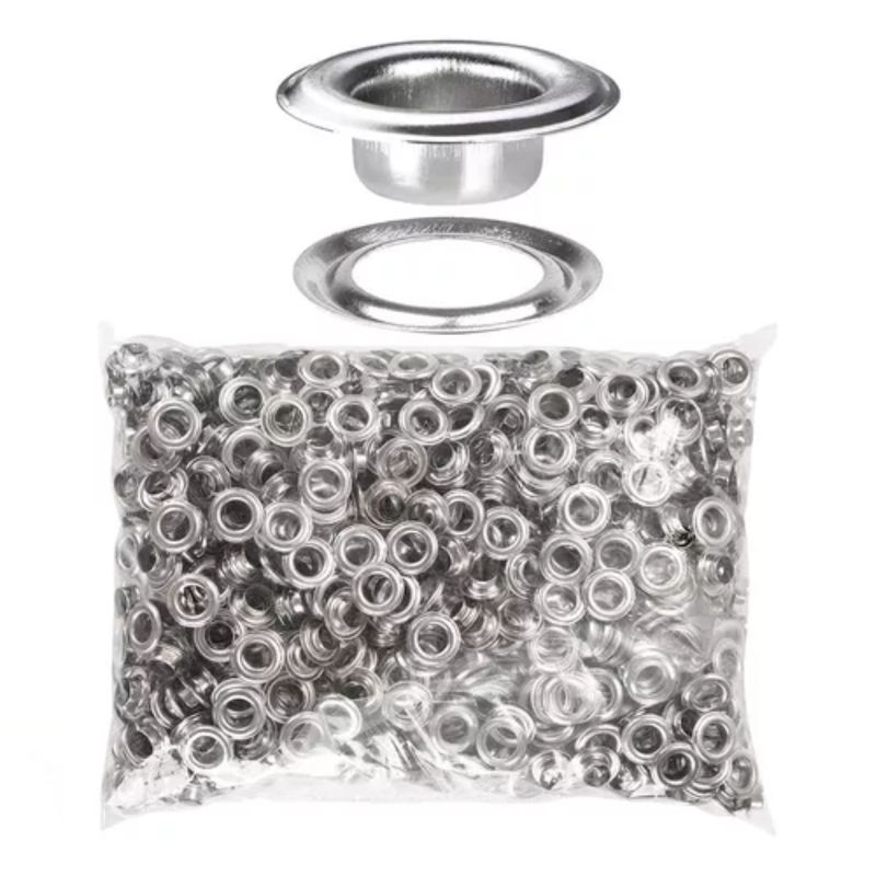 GENERICO - Ojalillo Ojal Metal 1000pz+ 1000 Contra 12mm Nr 28 Para Lona