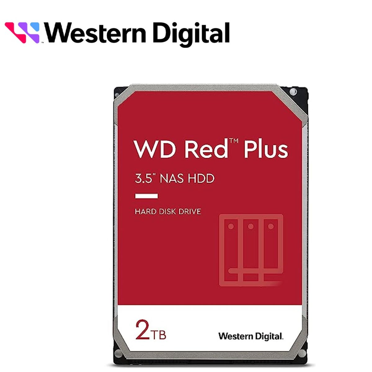 WESTERN DIGITAL - Disco Duro Western Digital Red Plus 2TB SATA III 5400RPM Cache 64MB