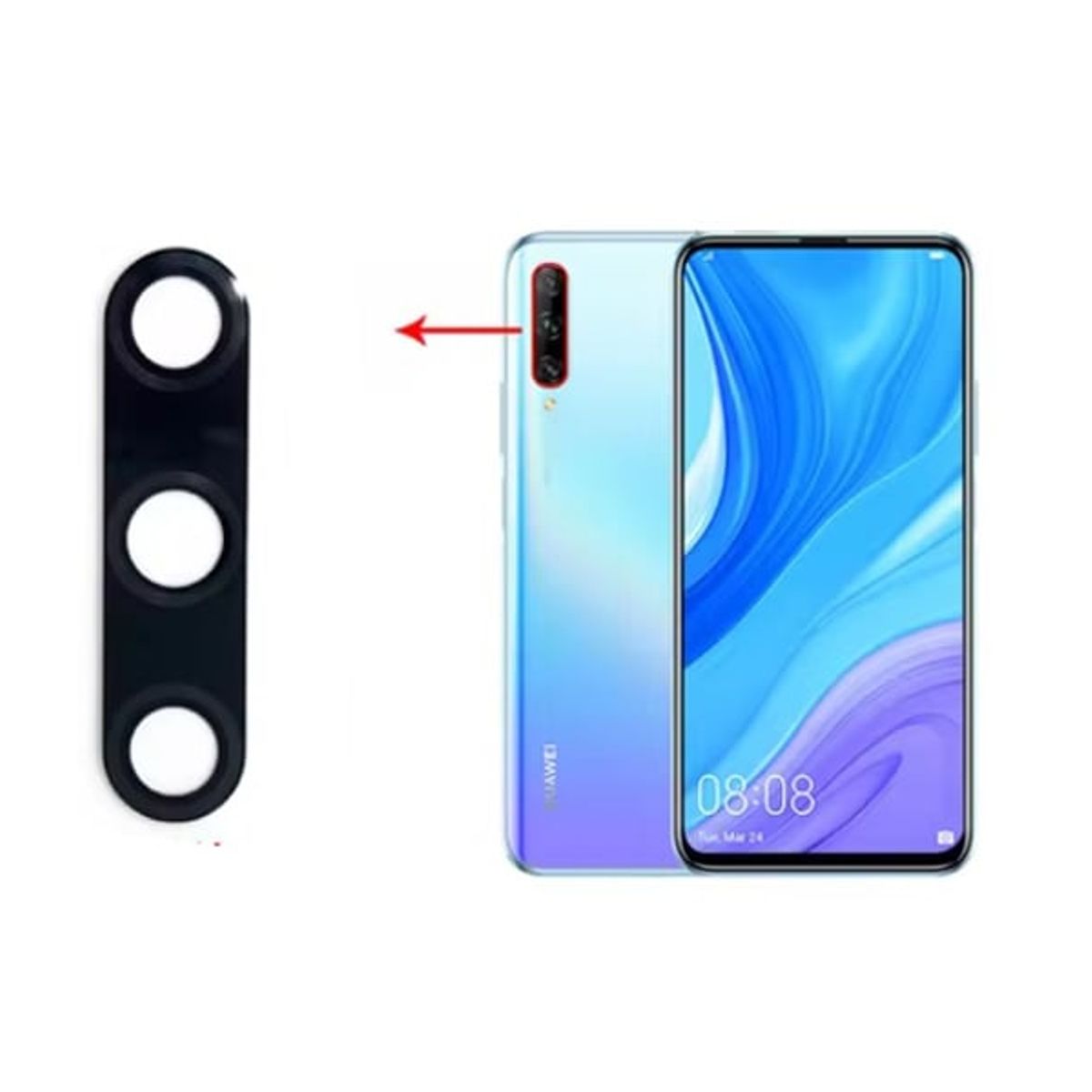 GENERICO - Repuesto lente Vidrio de cámara Huawei Y9S