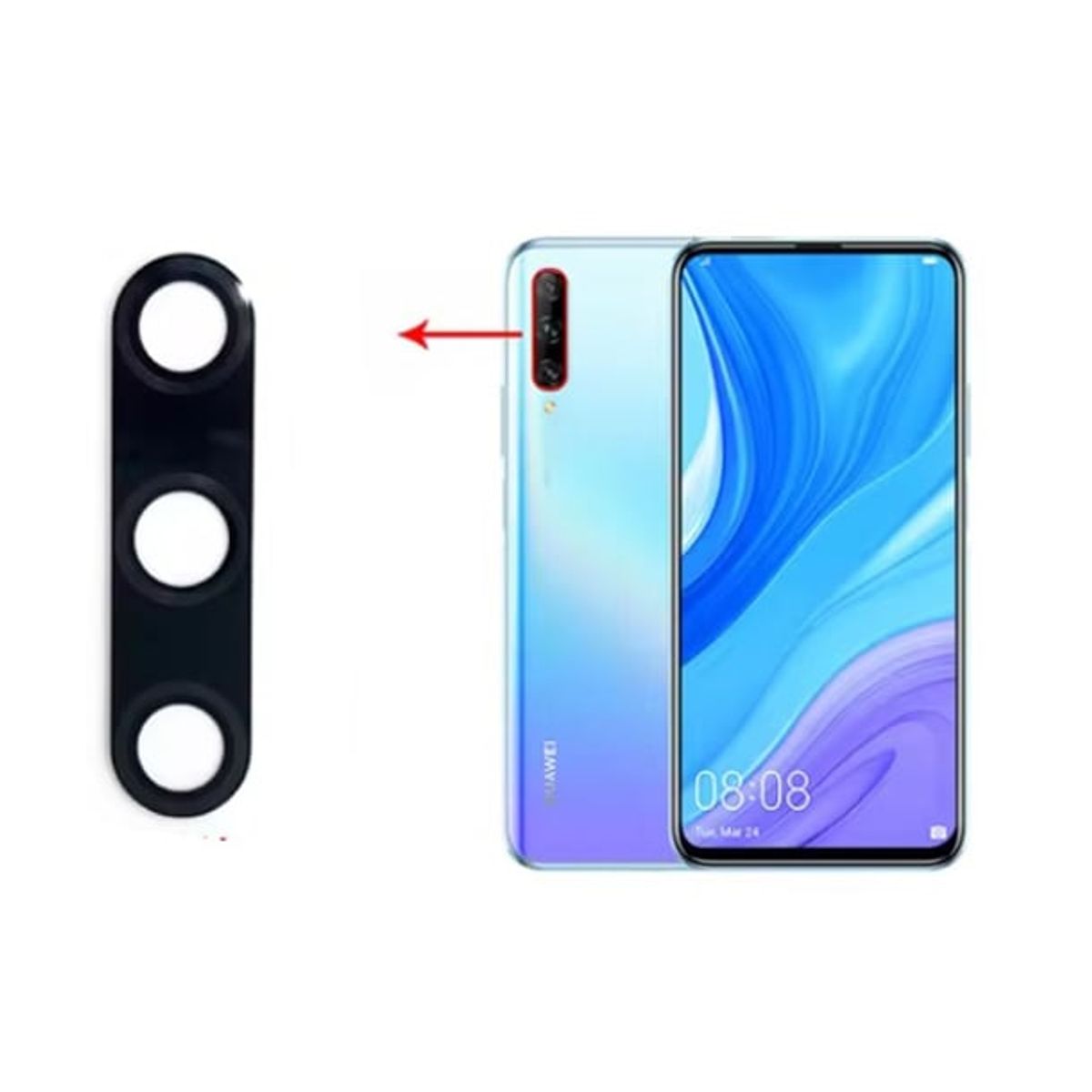 GENERICO - Repuesto lente Vidrio de cámara Huawei Y9S