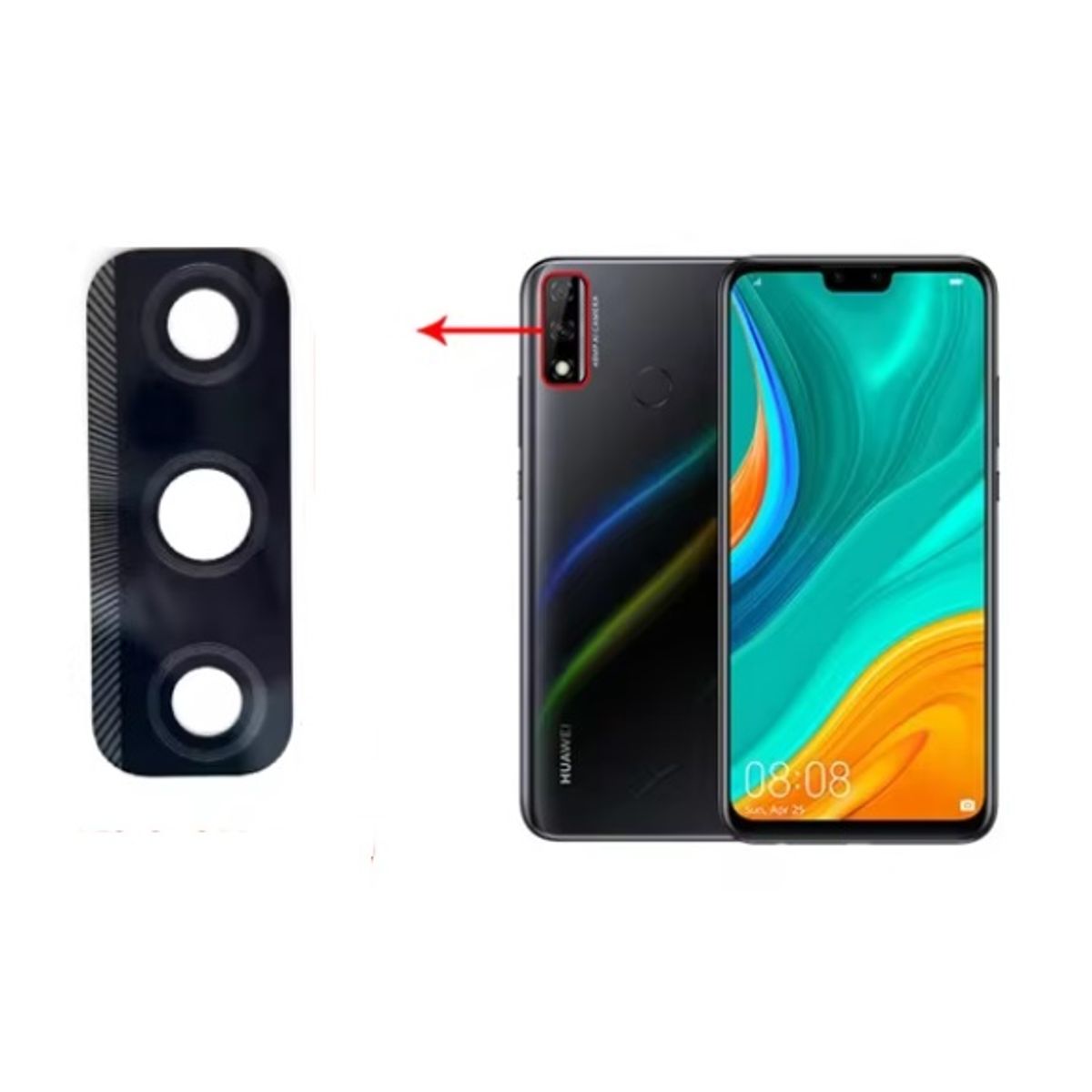 GENERICO - Repuesto lente Vidrio de cámara Huawei Y8S
