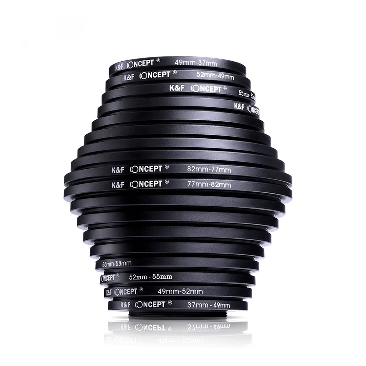 K&F CONCEPT - Anillos adaptadores de aumento y reducción 18 en 1 K&F Concept