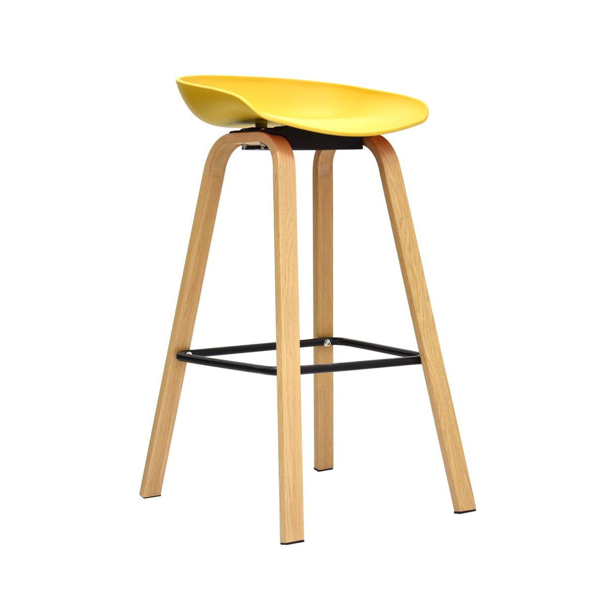 BONNO - Banco Para Bar Misuri Fijo 65 cm Amarillo Bonno