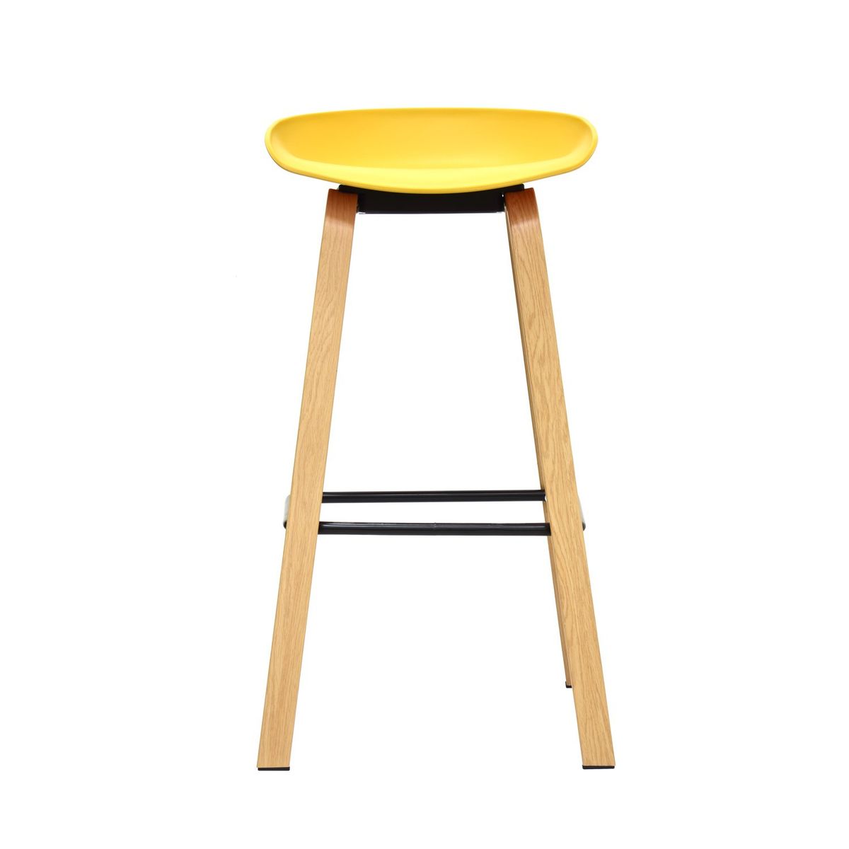BONNO - Banco Para Bar Misuri Fijo 65 cm Amarillo Bonno