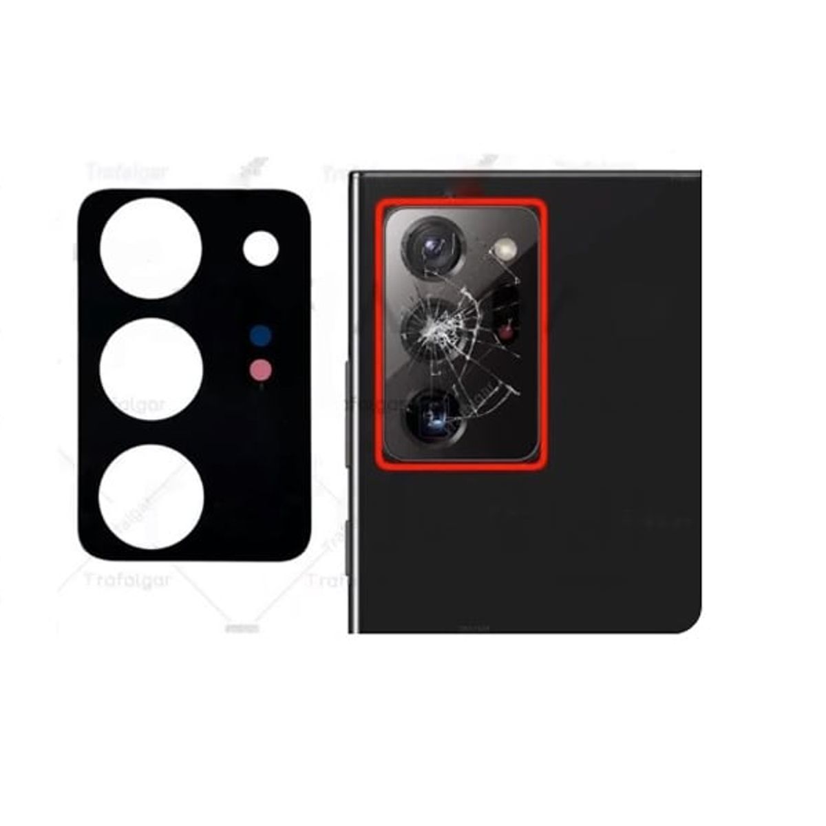 GENERICO - Repuesto lente Vidrio de cámara Samsung Note 20 Ultra